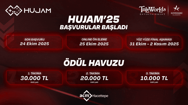 HUJAM'25 (Hacettepe Üniversitesi Game Jam) etkinlik resmi